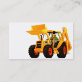 Gele digitale aangepaste constructie visitekaartje (Achterkant)