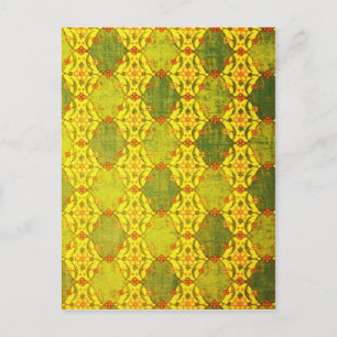 Gele digitale kunst — prachtige ontwerpstijl Mode Briefkaart