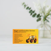 Gele digitaliseringsconstructeur visitekaartje (Staand voorkant)