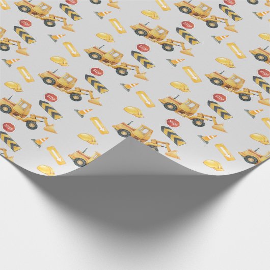 Gele digitaliseringsconstructie met Kinder deuk Cadeaupapier (Hoek)