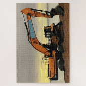 Gele dikker en trekker die zich in Hythe beweegt Legpuzzel (Verticaal)