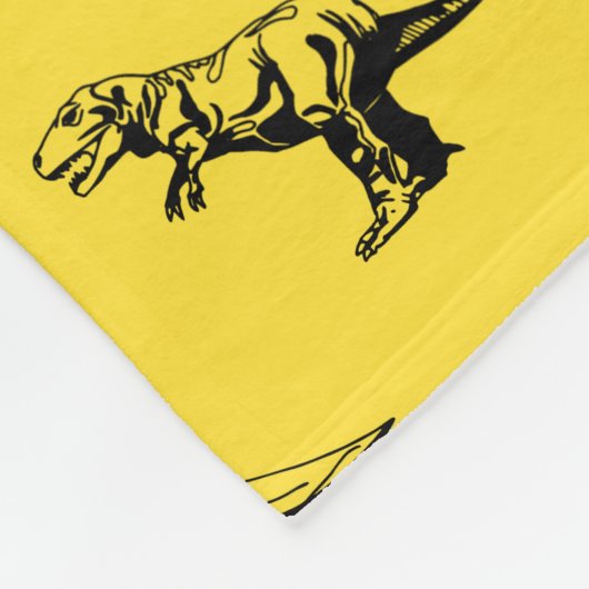 Gele dinosaurions Blanket Fleece Deken (Hoek)