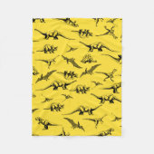 Gele dinosaurions Blanket Fleece Deken (Voorkant)