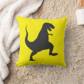 Gele dinosaurus kussen (Deken)