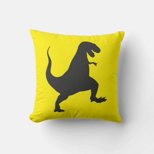 Gele dinosaurus kussen (Voorkant)