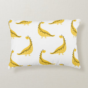 Gele dinosaurus naadloos patroon. Funny il Accent Kussen