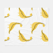 Gele dinosaurus naadloos patroon. Funny il Fleece Deken (Voorkant (Horizontaal))