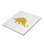 Gele Dinosaurus Tegeltje (Zijkant)