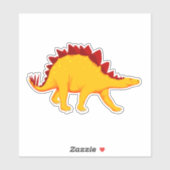 Gele dinosaurus terug naar school sticker (Vel)