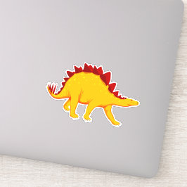 Gele dinosaurus terug naar school sticker