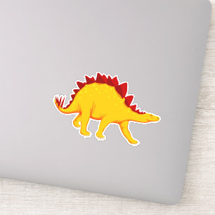 Gele dinosaurus terug naar school sticker