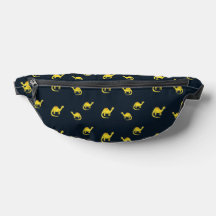 Gele dinosaurussen op blauw