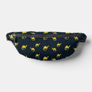 Gele dinosaurussen op blauw heuptasje
