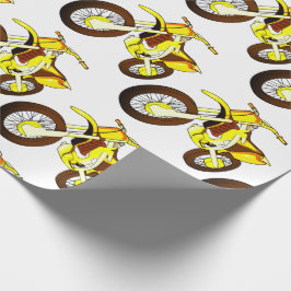 Gele dirt bike 🚲 MX  motorfiets 🏍  Cadeaupapier