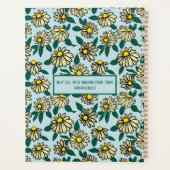 Gele Disty Bloemen Patroon Planner (Achterkant)