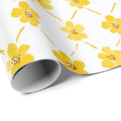 Gele Ditsy Grandmillenial bloemen Cadeaupapier (Rol Hoek)