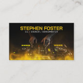 Gele DJ's Signer Muzikant Deejay Muziekproducent Visitekaartje (Voorkant)