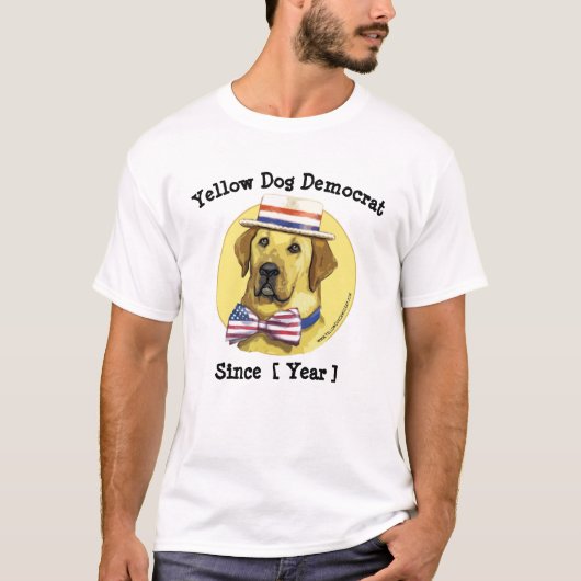 Gele Dog Democraat T-shirt (Voorkant)