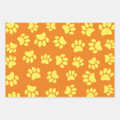 Gele dog schildert overal over Oranje af Inpakpapier Vel (Voorkant 3)