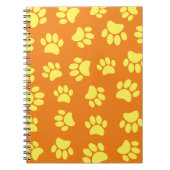 Gele dog schildert overal over Oranje af Notitieboek (Voorkant)