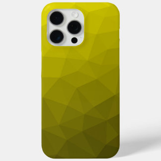 Gele donkere ombre-gradiënt geometrisch mesh-patro iPhone 15 pro max hoesje