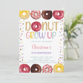 gele donut Birthday-uitnodigingen Kaart (Staand voorkant)