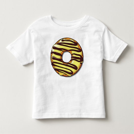 Gele donut, Doughnut, Chocolade, Icen, Bevroren Kinder Shirts (Voorkant)