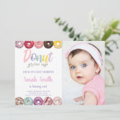 Gele donut-injecties met foto kaart (Staand voorkant)