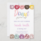 Gele Donut Verjaardag Uitnodiging (Voorkant)