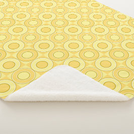 Gele donutcontrole sherpa deken