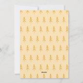 Gele Doodle Fotolijst Kerstmis Feestdagenkaart (Achterkant)