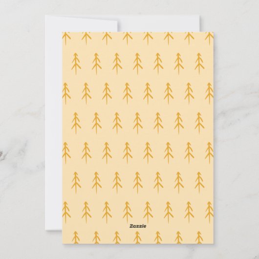 Gele Doodle Fotolijst Kerstmis Feestdagenkaart (Achterkant)