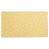 Gele Doodle Patroon Paar Kussenslopen (Voorkant-Rechts)