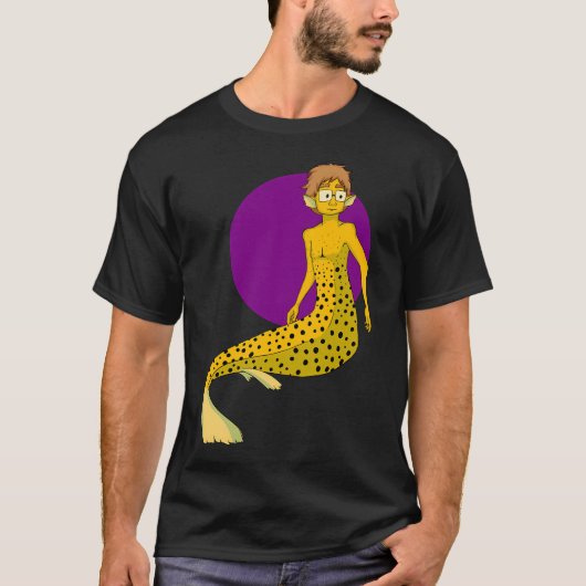 Gele Doos Vis Zeemeerman T-shirt (Voorkant)
