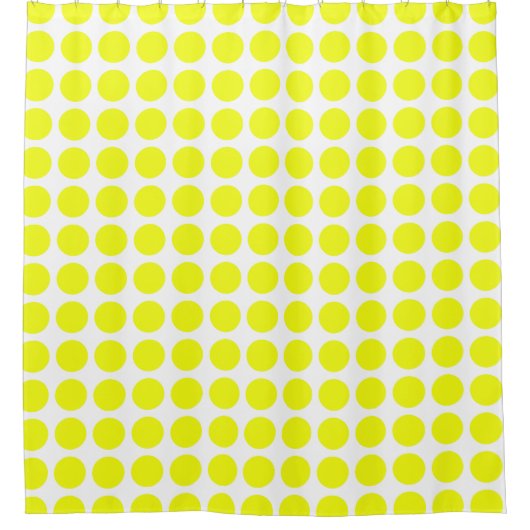 Gele douchegordijn gordijnen polkadot (Voorkant)