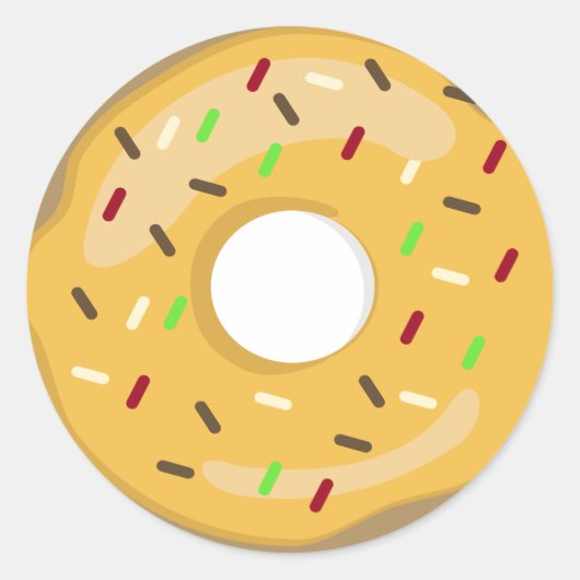Gele Doughnut Sticker (Voorkant)
