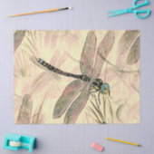  gele dragonfly-ontwerpontkoppeling tissuepapier (Craft)