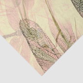  gele dragonfly-ontwerpontkoppeling tissuepapier (Detail)