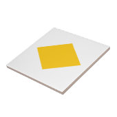 gele driehoek tegeltje (Zijkant)