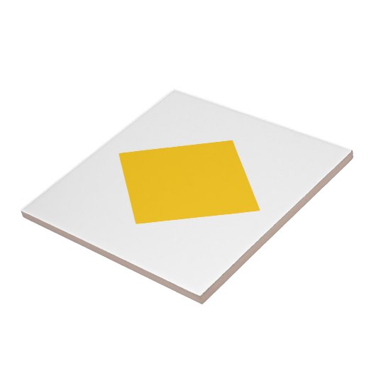 gele driehoek tegeltje (Zijkant)