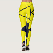 Gele driehoeken leggings (Achterkant)