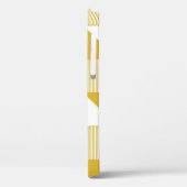 Gele driehoeken: Lineair Naadloos Patroon. Case-Mate iPhone Case (Achterkant / Links)