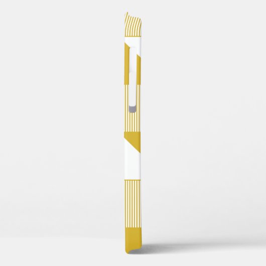 Gele driehoeken: Lineair Naadloos Patroon. Case-Mate iPhone Case (Achterkant / Links)