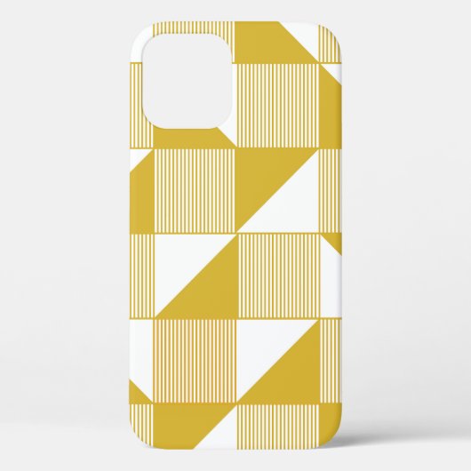 Gele driehoeken: Lineair Naadloos Patroon. Case-Mate iPhone Case (Achterkant)