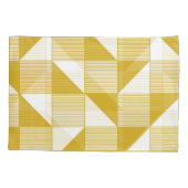 Gele driehoeken: Lineair Naadloos Patroon. Kussensloop (Achterkant)