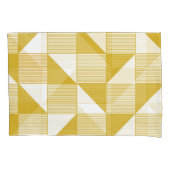 Gele driehoeken: Lineair Naadloos Patroon. Kussensloop (Voorkant)