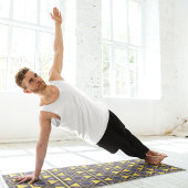 gele driehoeken van hawaiian yogamat