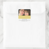 Gele driestreep slaat de Sticker Datum op (Tas)