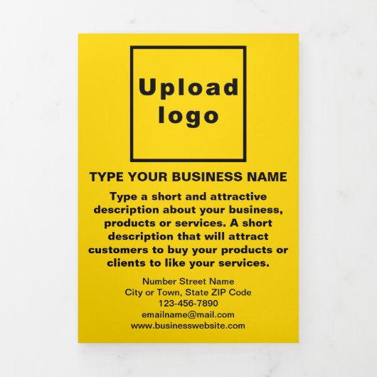 Gele drievoudige Kaart voor zakelijke producten (Cover)