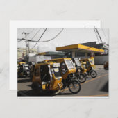 Gele Driewielers in de Filipijnen Briefkaart (Voorkant / Achterkant)